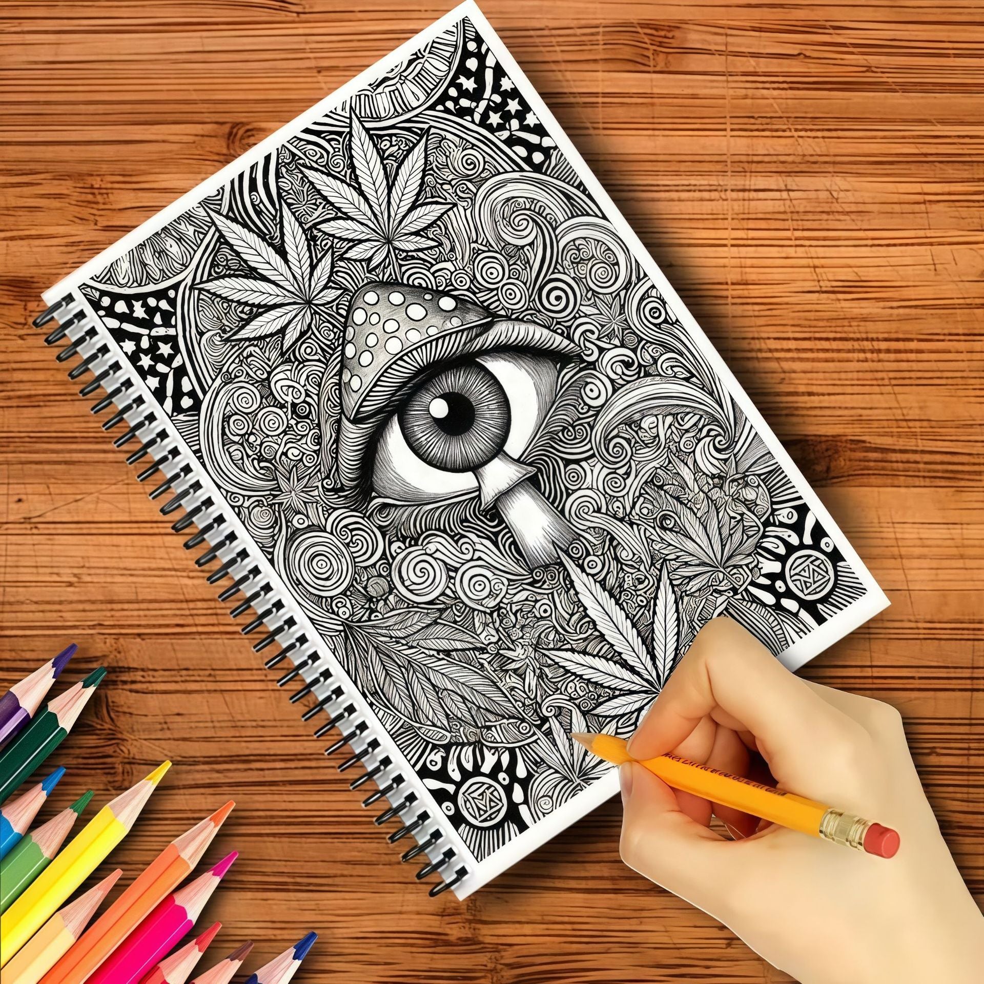 成人創意解壓迷幻夢境著色書繪本