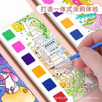 兒童水彩塗色便簽