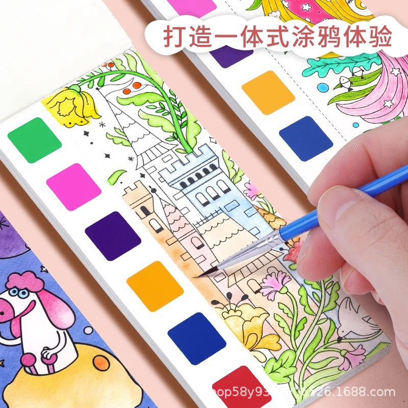 兒童水彩塗色便簽