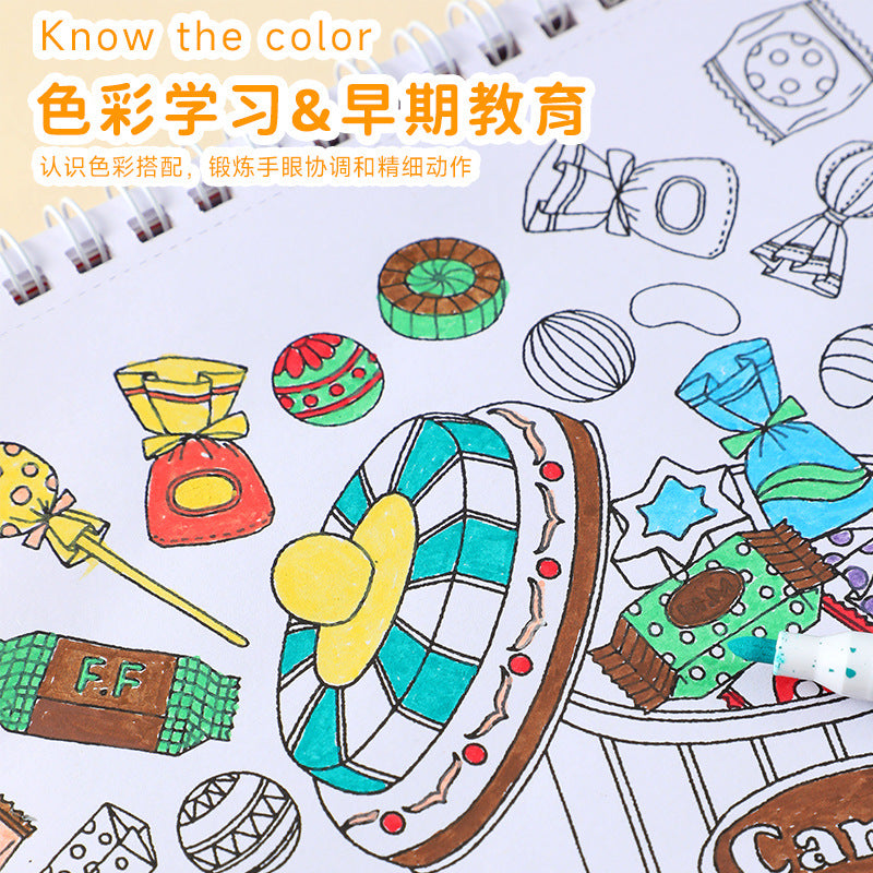 兒童專注創意想像力減壓著色本填色本