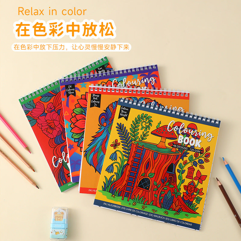 兒童專注創意想像力減壓著色本填色本