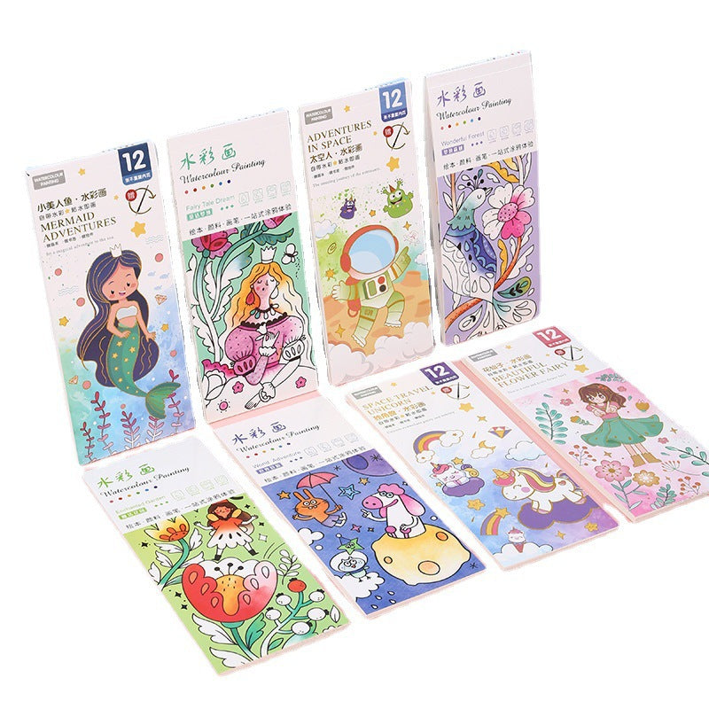 兒童水彩塗色便簽
