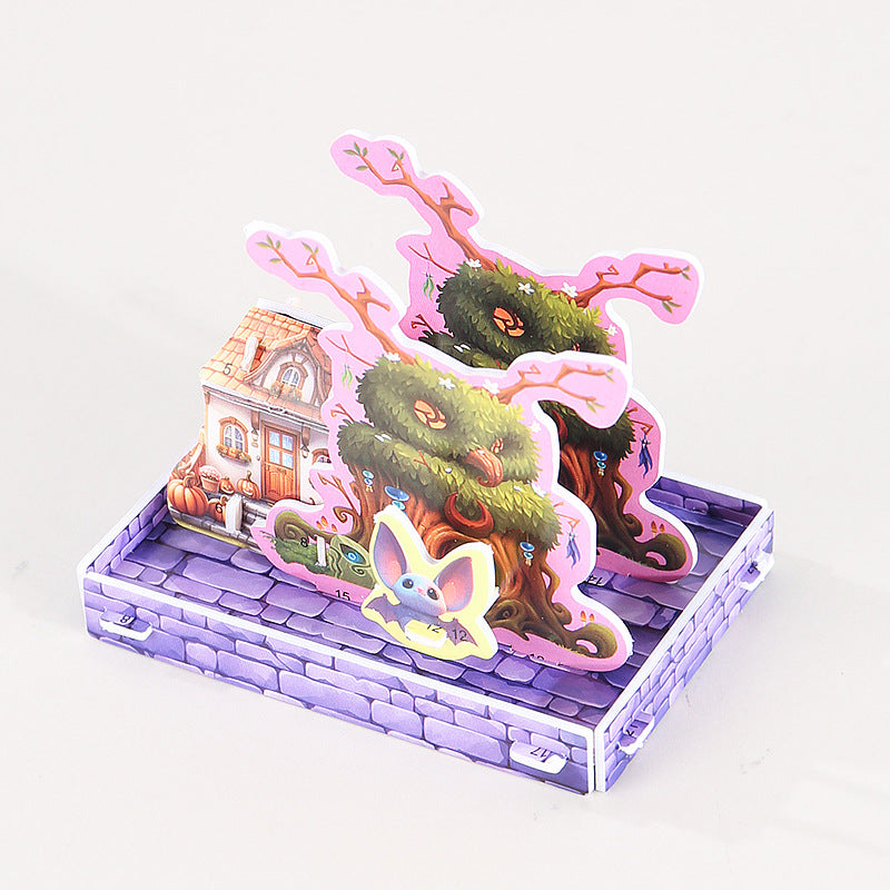 聖誕萬聖節兒童益智創意3d立體拼圖手工組裝紙質玩具