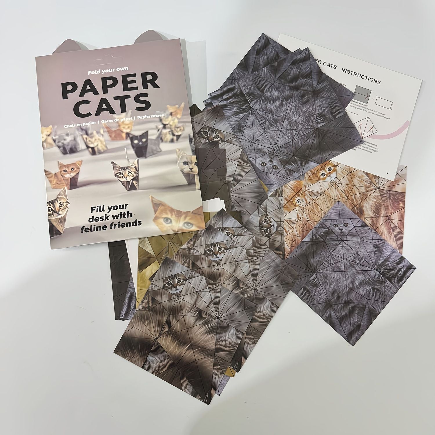 兒童手作diy創意製作半成品幾何動物摺紙