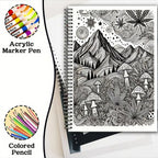 成人創意解壓迷幻夢境著色書繪本